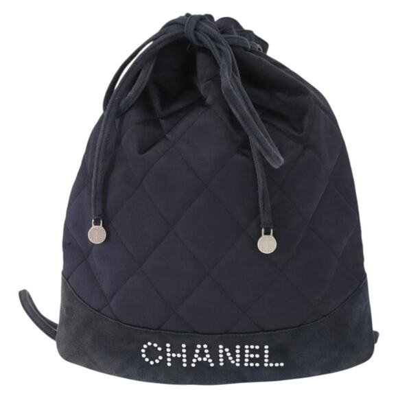 Chanel Matelasse Backpack Satin Navy CC - Picture 2 of 7